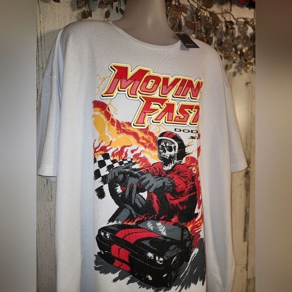 NWT Dodge SRT Movin' Fast Short Sleeve Tee - White - Picture 6 of 6